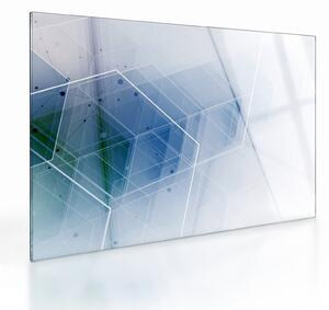 Sklenený obraz - Geometrické útvary (70x50 cm)
