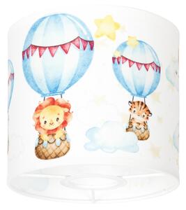BRILAGI - Univerzálne tienidlo BOBO E27 pr. 15 cm biela/zvieratká