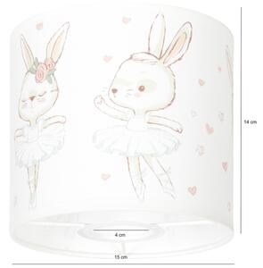 BRILAGI - Univerzálne tienidlo BOBO E27 pr. 15 cm, biela/s motívom zajačikov