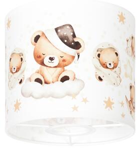 BRILAGI - Univerzálne tienidlo BOBO E27 pr. 15 cm biela/medvedíky