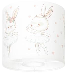 BRILAGI - Univerzálne tienidlo BOBO E27 pr. 15 cm, biela/s motívom zajačikov