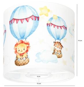 BRILAGI - Univerzálne tienidlo BOBO E27 pr. 15 cm biela/zvieratká
