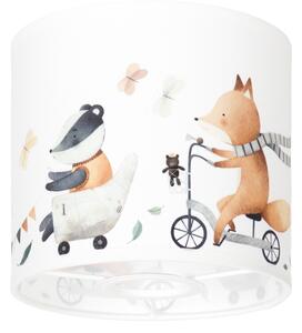 BRILAGI - Univerzálne tienidlo BOBO E27, priemer 15 cm, biela/so zvieratkami