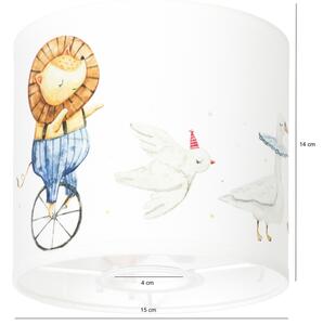 BRILAGI - Univerzálne tienidlo BOBO E27, priemer 15 cm, biela/zvieratká
