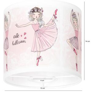 BRILAGI - Univerzálne tienidlo BOBO E27 priemer 15 cm biela/ružová/baletky
