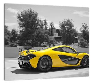 Žlté športové auto - obraz (Obraz 30x30cm)