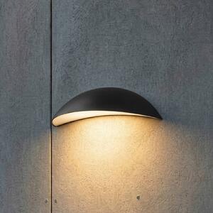 Lindby LED vonkajšie nástenné svietidlo Zerino, čierne, 34,5 cm, IP54, Čierna, Hliník, Moderný
