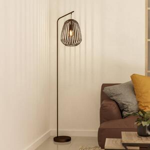 Stojacia lampa Espinal, brúsená bronzová, výška 170 cm, kov E27, Hnedá / staromosadz, Obývacia izba / jedáleň, kov, Moderný, Stojaca lampa