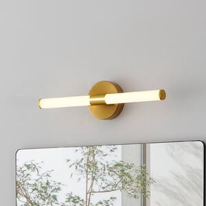 LED nástenné svetlo Ramola, mosadzová farba, šírka 45 cm, IP44,, Mosadz / zlato, Kúpeľňa, kov, Moderný