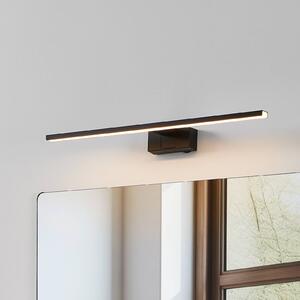 LED nástenné svetlo Conettilla, čierne, šírka 60 cm, IP44,, Čierna, Kúpeľňa, Hliník, Moderný