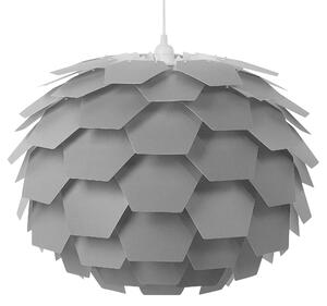 Závesná lampa sivá syntetický materiál okrúhle tienidlo tvar borovicovej šišky na strop moderný škandinávsky štýl obývačka detská izba