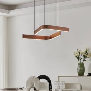 LED inteligentné závesné svietidlo Folcino-Z, bronzová, 64 cm,, Hnedá / staromosadz, Obývacia izba / jedáleň, kov, Moderný, Závesné svietidlo