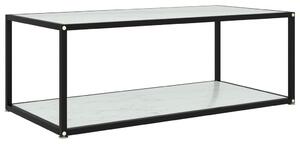 Konferenčný stolík, biely 100x50x35 cm, tvrdené sklo