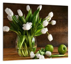 Váza s tulipány - obraz (Obraz 30x30cm)