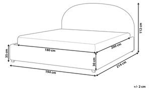 Manželská posteľ 180 cm Verena (béžová) (s roštom a úložným priestorom). Vlastná spoľahlivá doprava až k Vám domov. 1076341