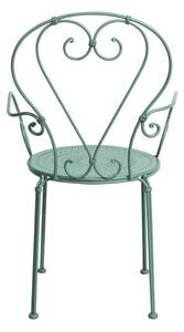 CENTURY Záhradná stolička s opierkami - šalviová