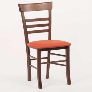 Stima Stolička SIENA s čalúneným sedákom Vyberte variant ->: Tmavo hnedá, Vyberte látku ->: LUX Terracotta 10