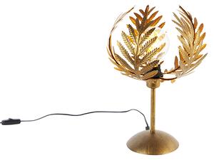 Vintage stolná lampa zlatá 26 cm - Botanica