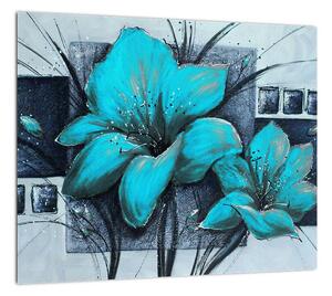Obraz modré kvety (Obraz 30x30cm)