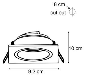 Moderné zapustené bodové čierne 9,3 cm otočné a sklopné - skľučovadlo