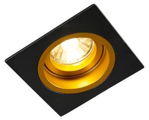 Inteligentné zapustené bodové čierne so zlatým štvorcom vrátane Wifi GU10 - skľučovadlo