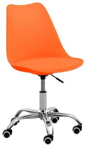 Kancelárske stoličky 2 ks oranžové umelá koža
