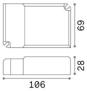 Ideal lux Pro 247847 LED PANEL DRIVER DALI/PUSH 45W 1000mA príslušenstvo - ovládač