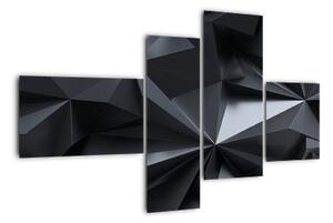 Čiernobiely obraz - abstrakcie (Obraz 110x70cm)