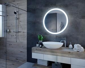 Okrúhle zrkadlo do kúpeľne s LED osvetlením C1