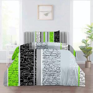 Didatex LIME-BLACK-GREY bavlnené obliečky DeLuxe Obsah balenia: Štandardný rozmer 1x 140x200 + 1x 70x90