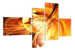 Oranžový abstraktný obraz (Obraz 110x70cm)