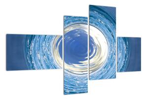 Moderný obraz - modrá abstrakcie (Obraz 110x70cm)