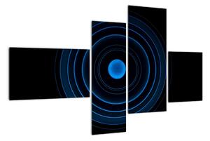Modré kruhy - obraz (Obraz 110x70cm)