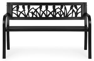 MultiGarden Záhradná lavička Dorado 120 cm čierna