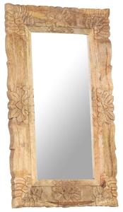 Zrkadlo 80x50 cm masívne mangovníkové drevo