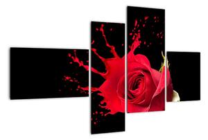 Abstraktný obraz ruža - obraz (Obraz 110x70cm)