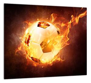 Obraz horiaceho futbalovej lopty (Obraz 30x30cm)