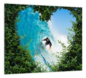 Abstraktný obraz surfistov (Obraz 30x30cm)