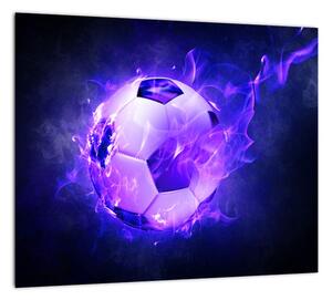Horiace futbalová lopta - obraz (Obraz 30x30cm)