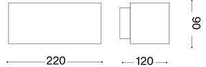 Ideal Lux - Vonkajšie nástenné svietidlo ANDROMEDA 1xE27/60W/230V IP55 hnedá