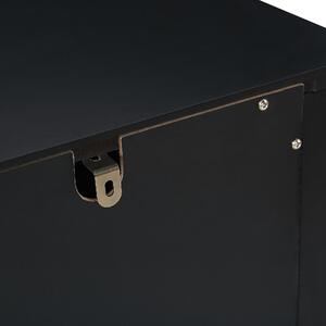 Komoda čierna skriňa so 6 zásuvkami pre obývačku predsieň spálňa 75 x 130 cm provensálsky štýl