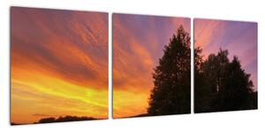 Farebný západ slnka - obraz (Obraz 90x30cm)