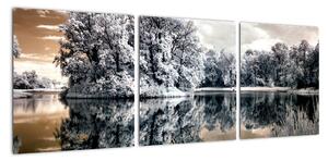Obraz jazera (Obraz 90x30cm)