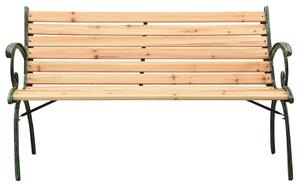 Záhradná lavička 123 cm liatina a jedľové drevo