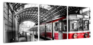 Vlaková stanica - moderný obraz (Obraz 90x30cm)