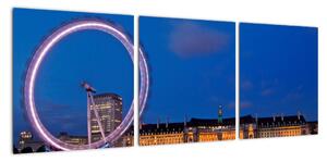Londýnske oko v noci - obraz (Obraz 90x30cm)