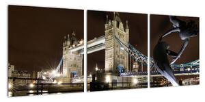 Nočný Tower Bridge - obraz (Obraz 90x30cm)