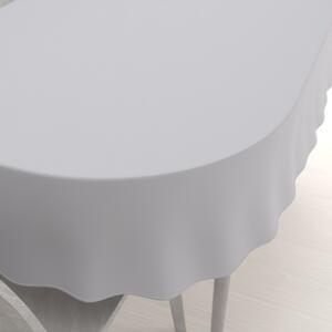 Biante Dekoračný oválny obrus Rongo RG-016 Svetlo sivý 100x140 cm