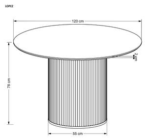 Dizajnový okrúhly jedálenský stôl Hema1967
