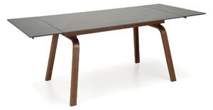 LOZANO Rozkladací stôl, Čierny mramor / orieškový